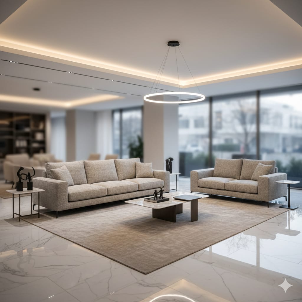 6 Seater L Shape Sofa – Spacious & Premium Family Sofa
