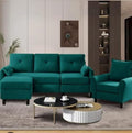 Luxury Velvet Corner Sofa – Elegant Living Room Furniture