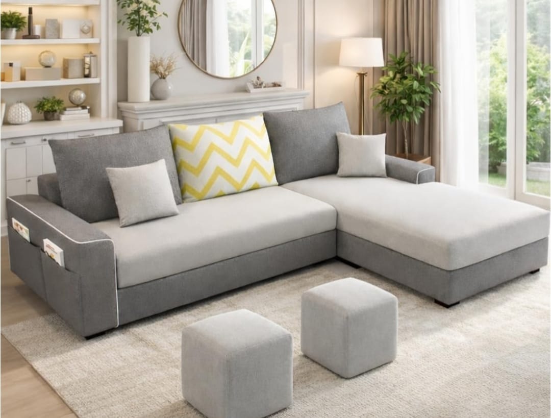 Luxury 4 Seater Fabric Sofa – Spacious & Elegant Living Room Furniture